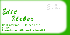 edit kleber business card